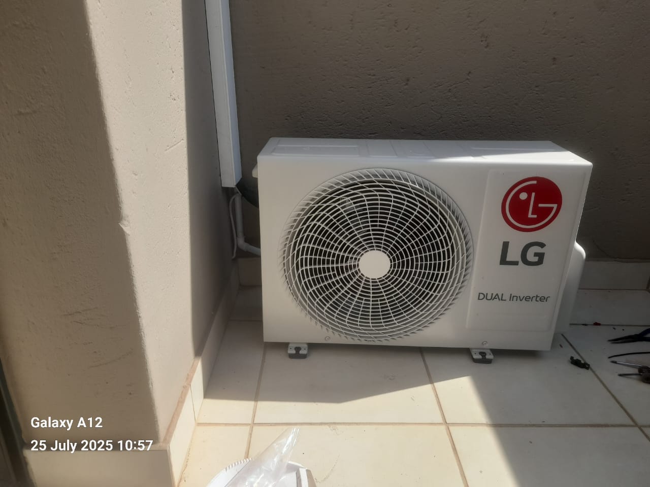 Completed air conditioning system installation